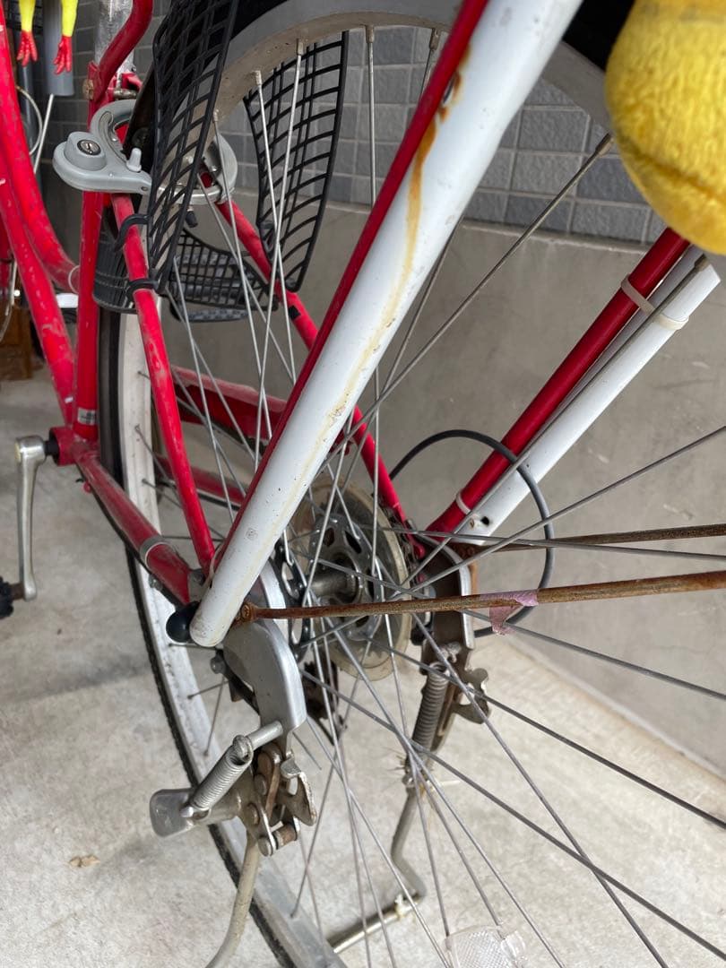 ⭐︎【世界に一台】⭐︎ギア付き改造27インチチャリ　旧デコチャリ残骸有り自転車状態悪