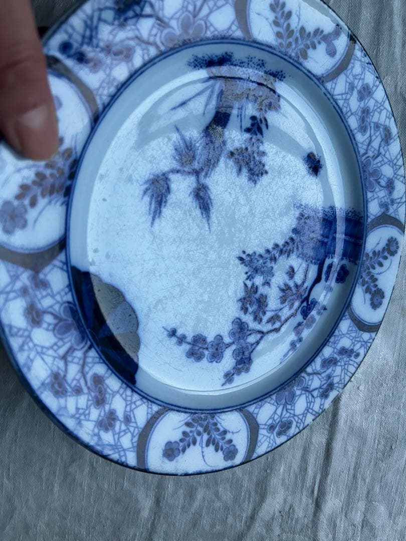 Japon Creil montereau ジャポニズム　藍色　フランス