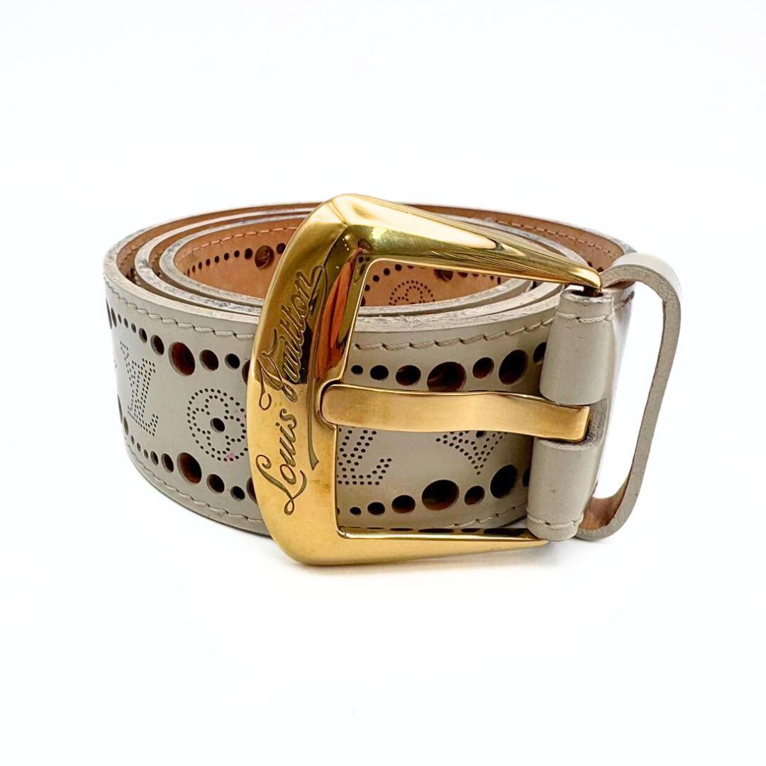 ぬ ルイヴィトン サンチュール フェニックス ベルト パンチング85/34