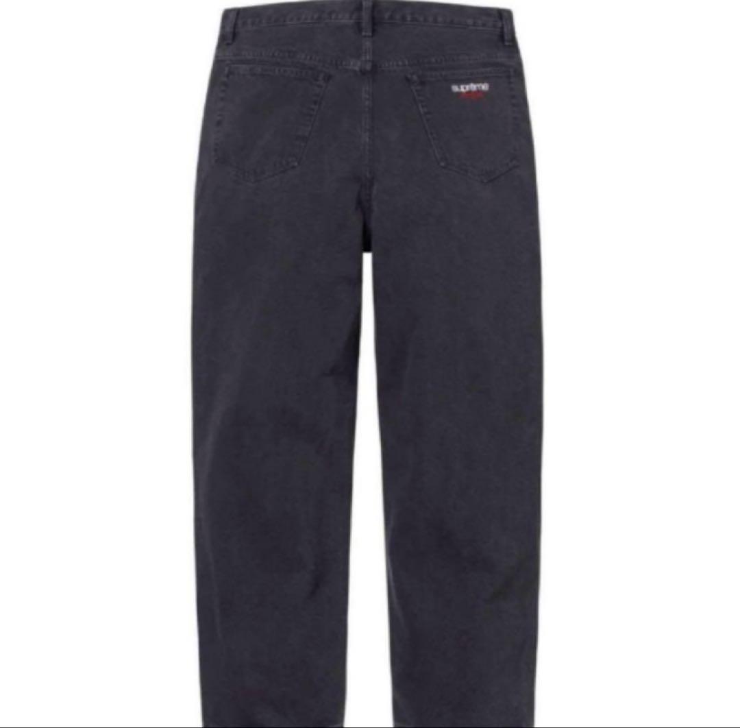 34:Supreme Baggy Jean 25SS Black バギージーンズ