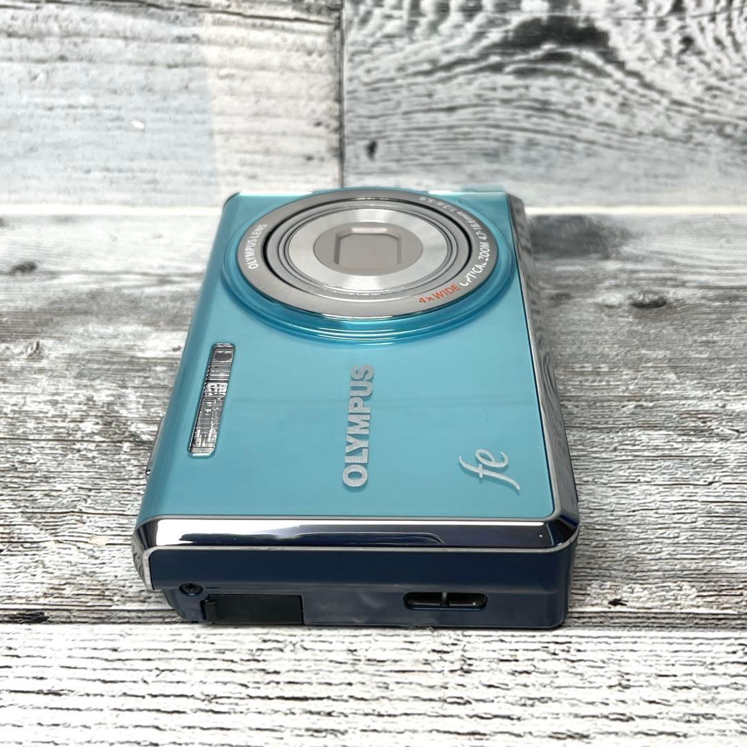 【極美品】オリンパス FE-4030 ライトブルー バッテリー 充電器付き