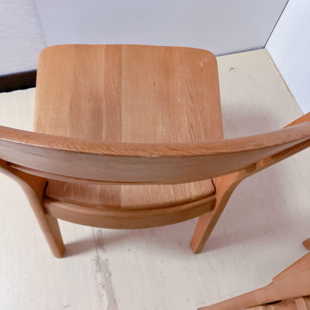 木製　ダイニングチェア　2脚セット　北欧　アームレスチェア　カントリー