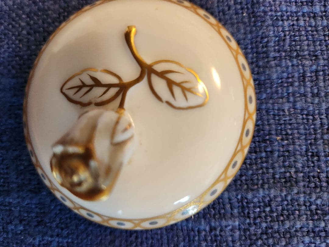 リチャード.ジノリ　イタリア　小物入れセット　磁器　風景画　薔薇