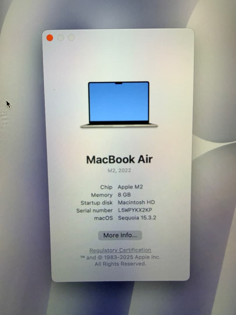 MacBookAir M2 (A2681) 8GB/256GB USキーボード