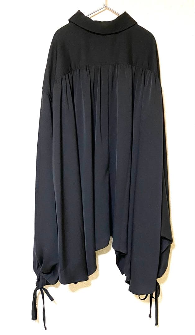 NOT CONVENTIONAL オーバーサイズシャツ　きものシャツ　黒　美品