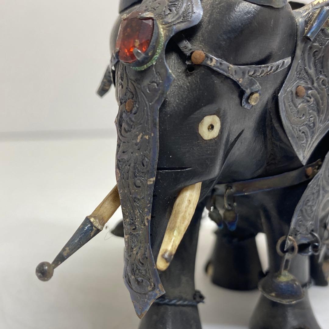 時代 銀巻 宝石象 置物 180g 東キ8-0117☆2F トヒチサ