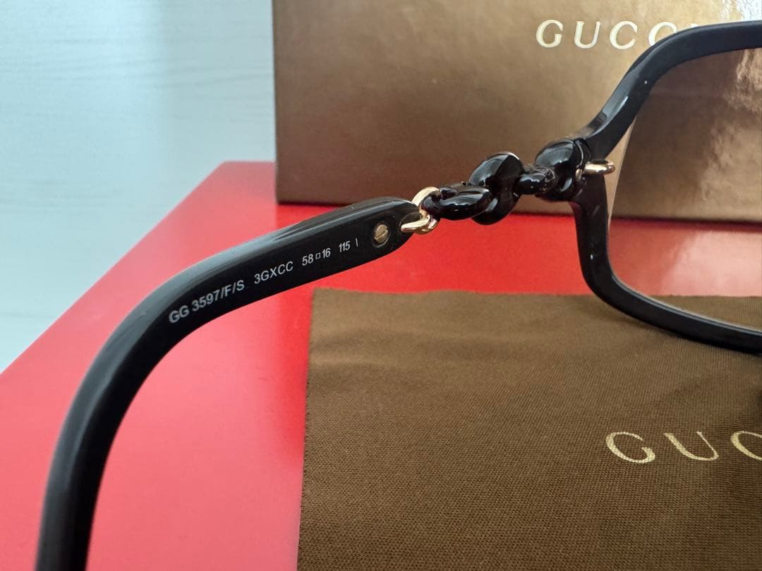 GUCCI サングラス　ダークブラウン 大きめ