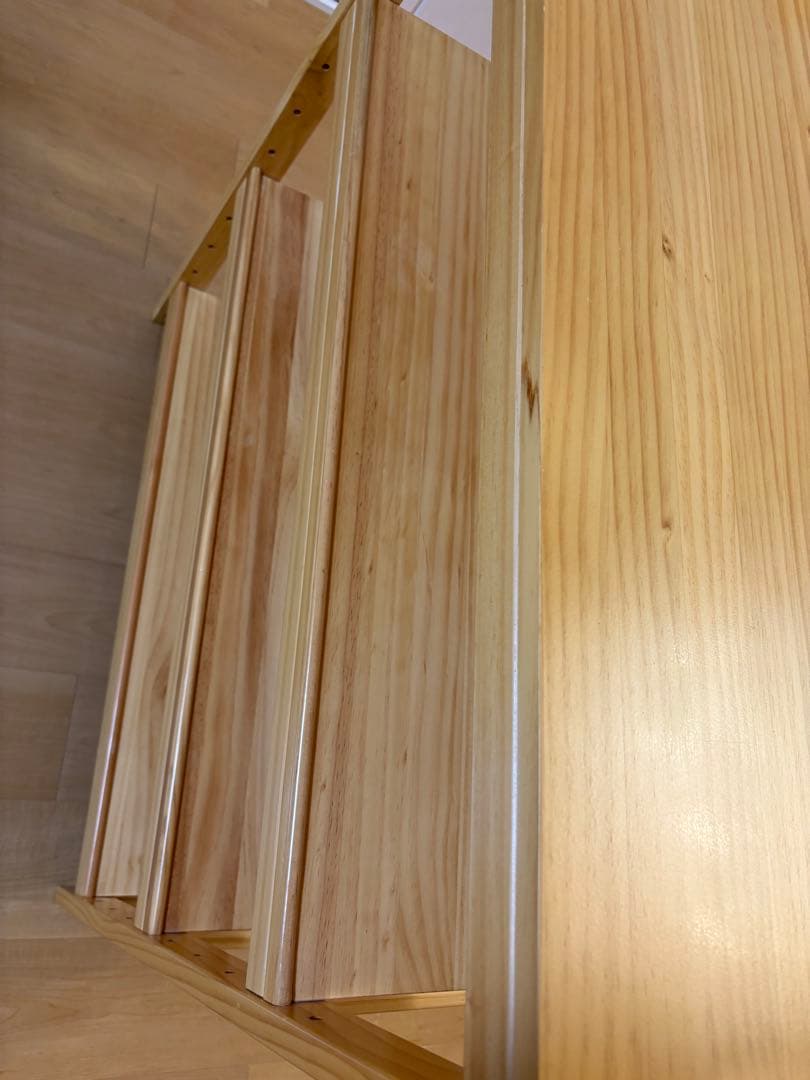 木製4段ラック 自然な木の仕上げ