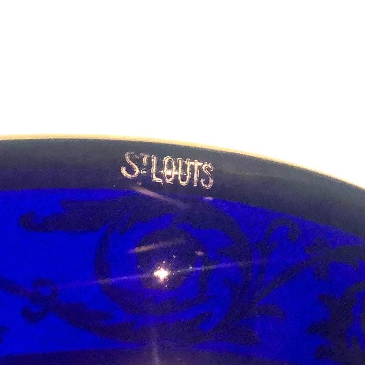 SAINT LOUISサンルイ/※上級青色被プレート シスル THISTLE　皿