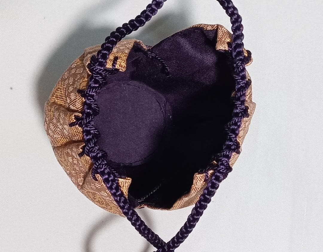 茶道具　遠州七窯　膳所焼　岩崎新定作　膳所肩衝茶入　丸龍金襴仕覆付　美品！！