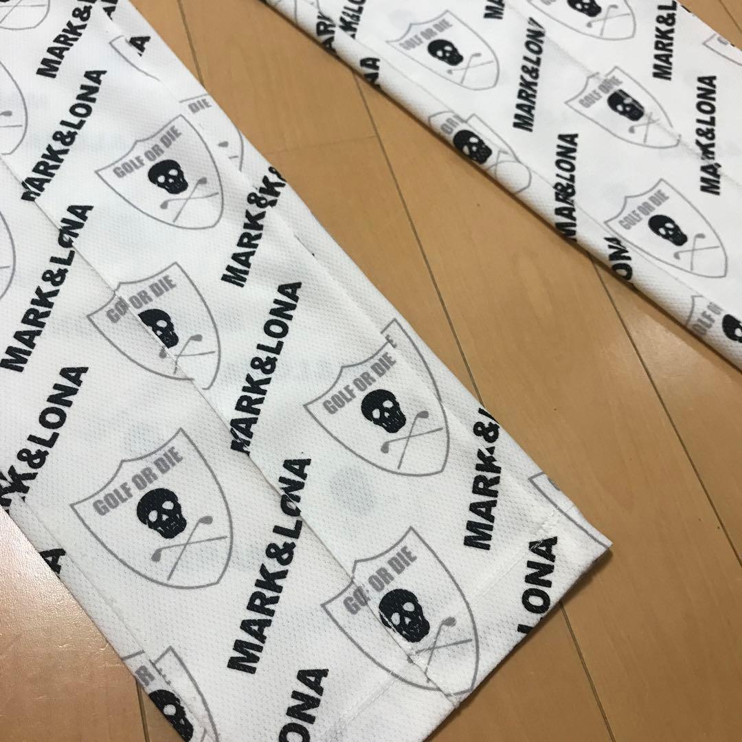 マークアンドロナ 白　総柄　ナイロンジャケット　パンツ　セットアップ