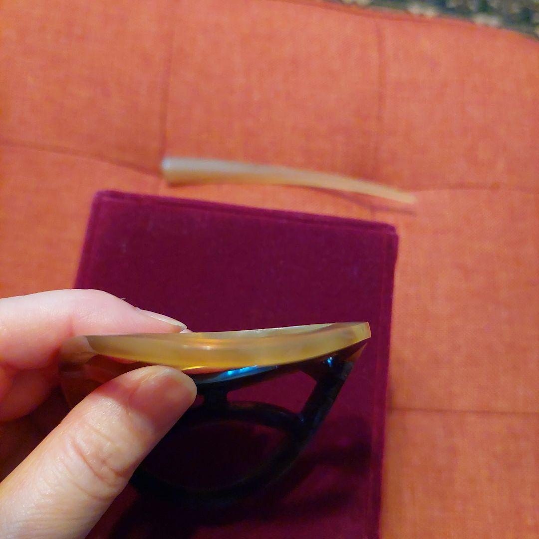 修理傷跡ありHERMESヘアアクセサリーバッファローホーンの鼈甲簪