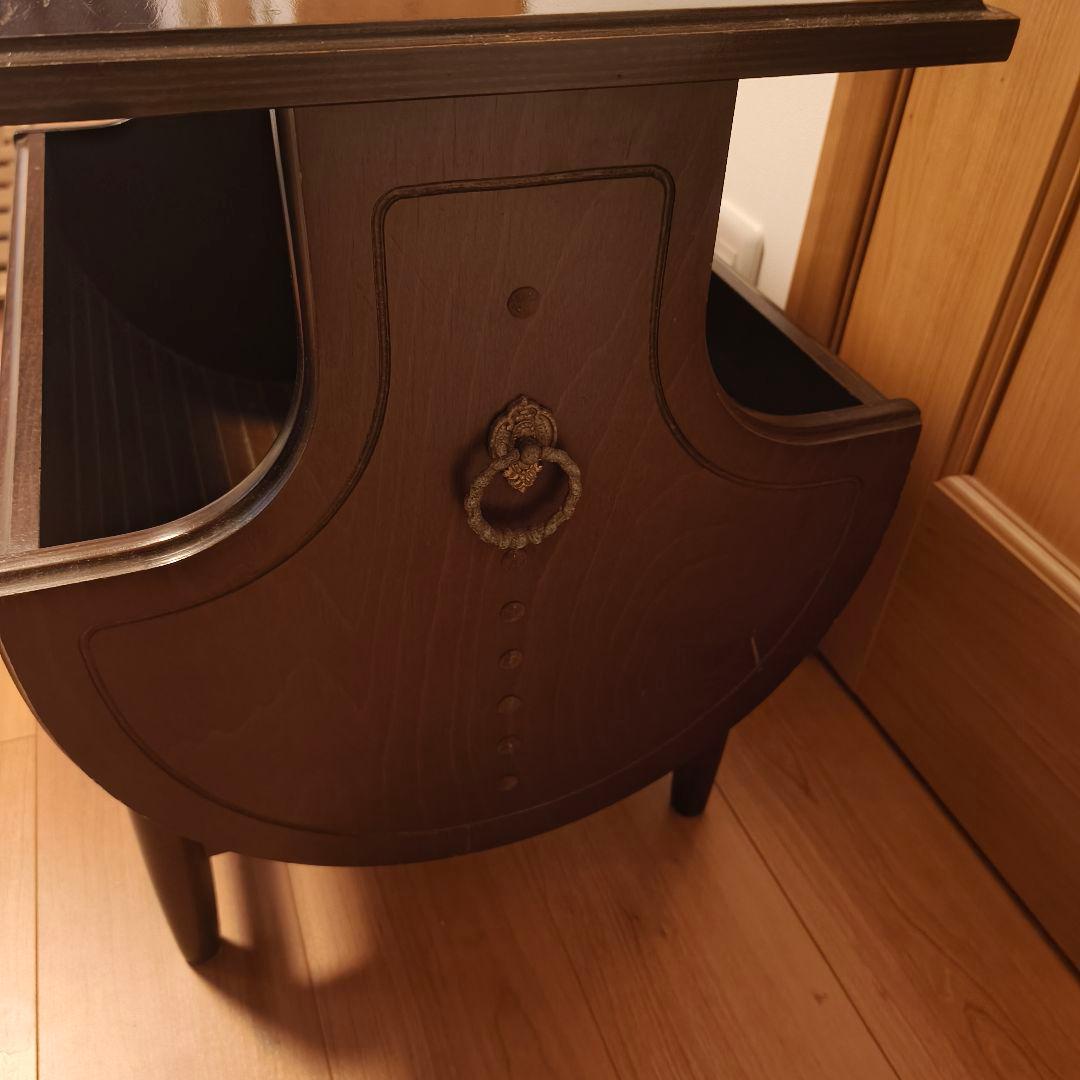 オールドカリモク　樽型サイドテーブル