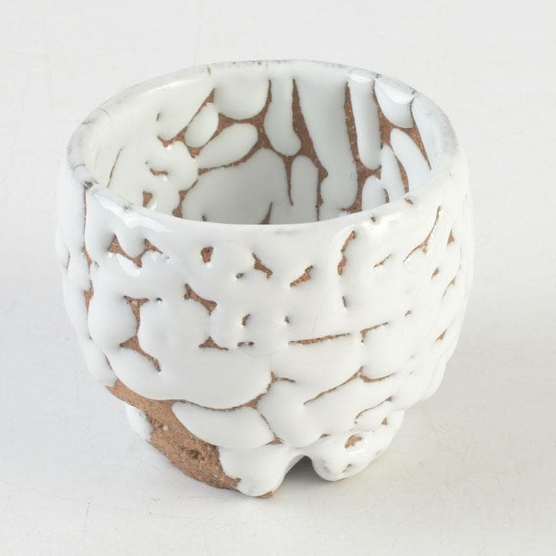 バラ　萩焼　三輪休雪造　盃　ぐい呑　共箱　V　9573