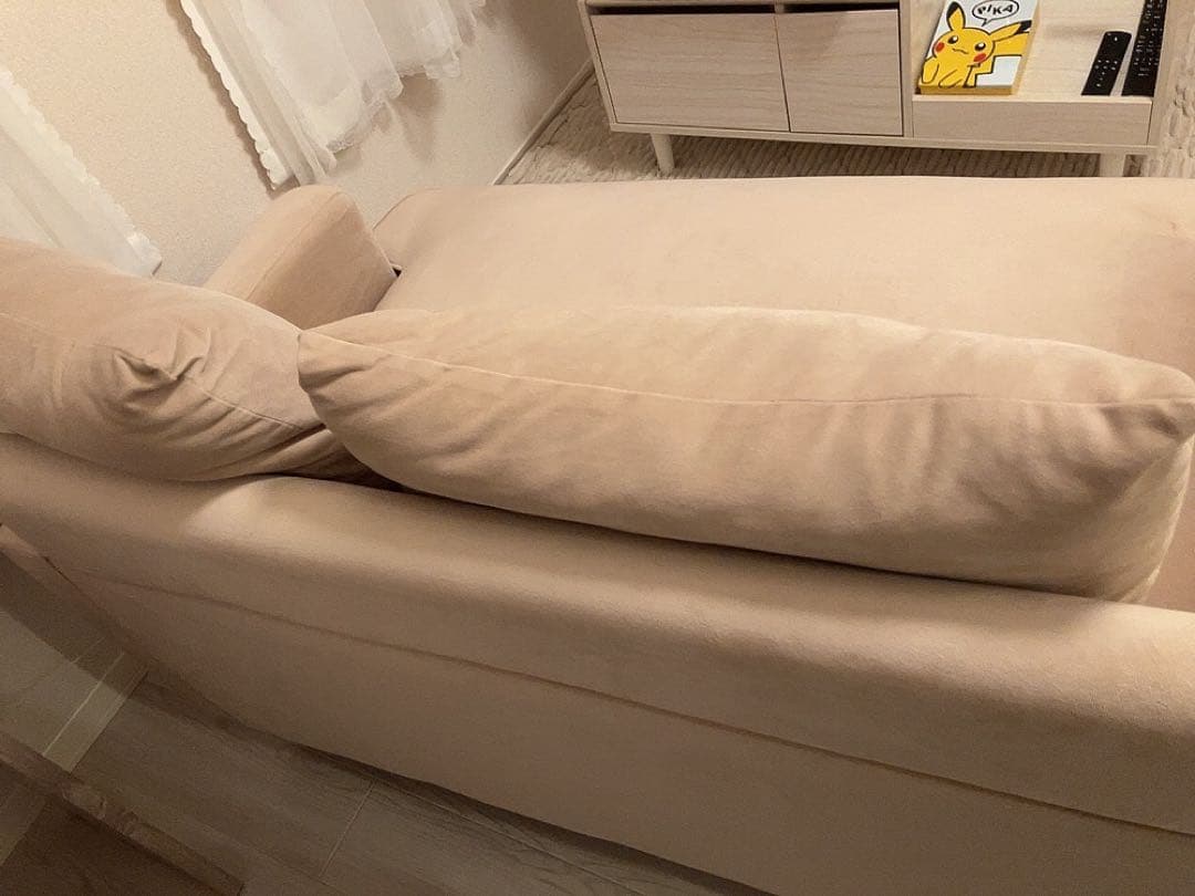 LOWYA ベージュ 2人掛けソファ