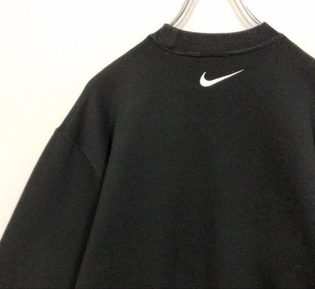 【希少】NIKE スウェット 90s 銀タグ 刺繍ロゴ スウォッシュ 太アーム
