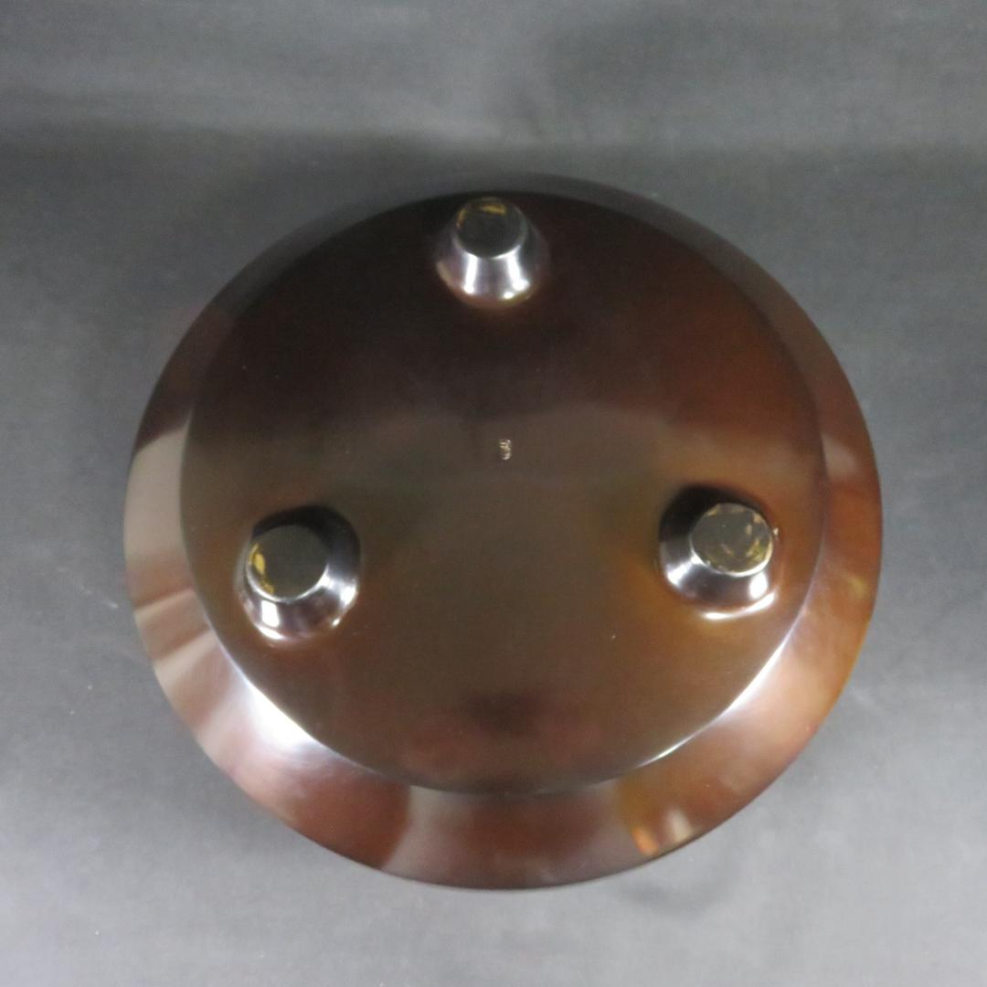 風炉 風炉師 一ノ瀬宋辰 唐銅 利休面取風炉 美品 木箱 在銘