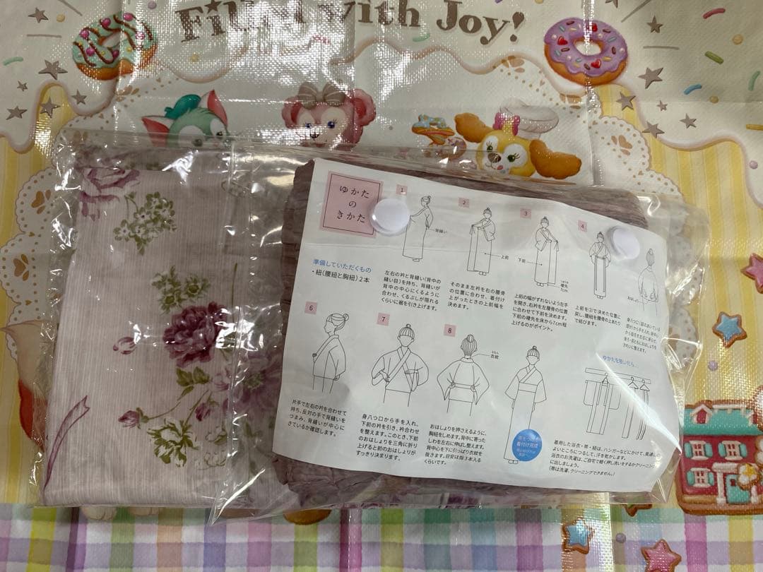 美品メゾンドフルール・FLEURリボン浴衣2024☆完売品♡ピンク