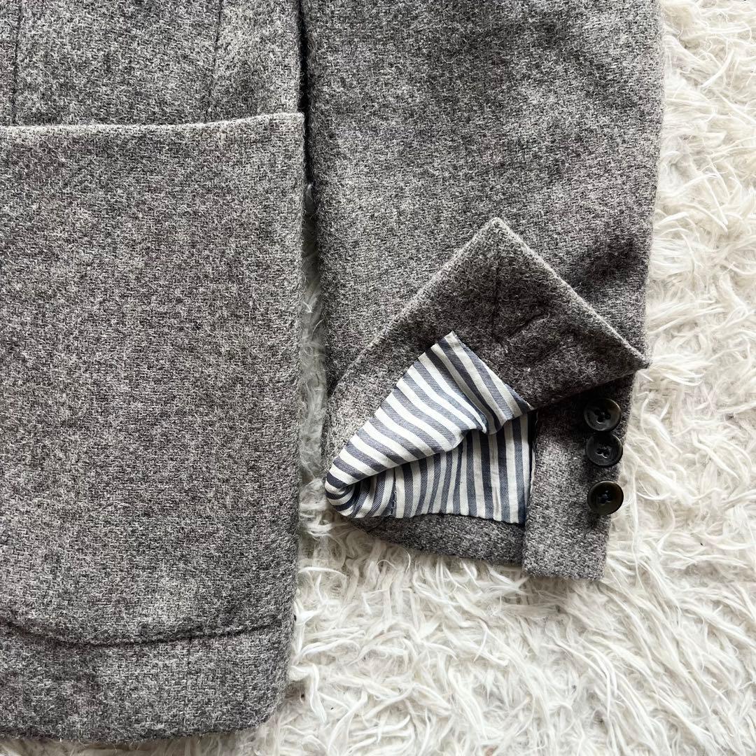 <美品>BOGLIOLI dover ツイード グレージュ ジャケット 46