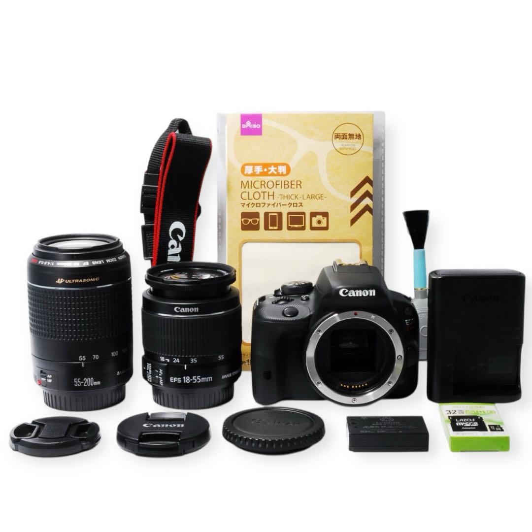 ❣️届いてすぐ使える❣️Canon Kiss X 7 ダブルレンズ キャノン
