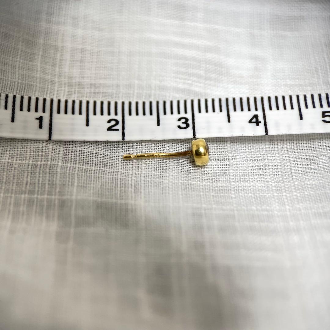 ゴールド ダイヤモンド スタッドピアス 片耳用