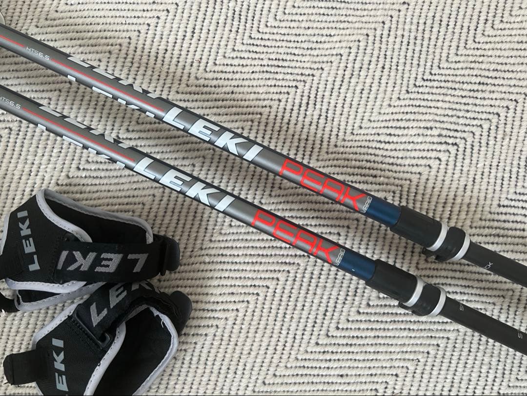 【美品】LEKI スキーストック 伸縮式 トリガーシステム