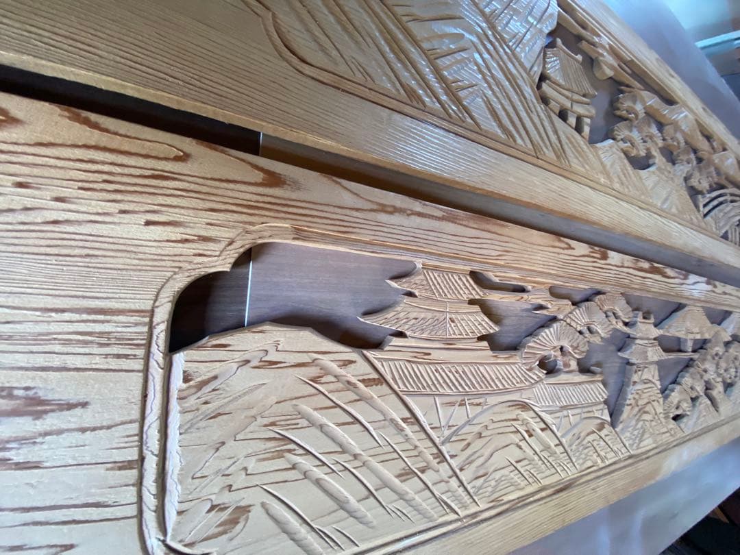 彫刻欄間2枚1組⓴