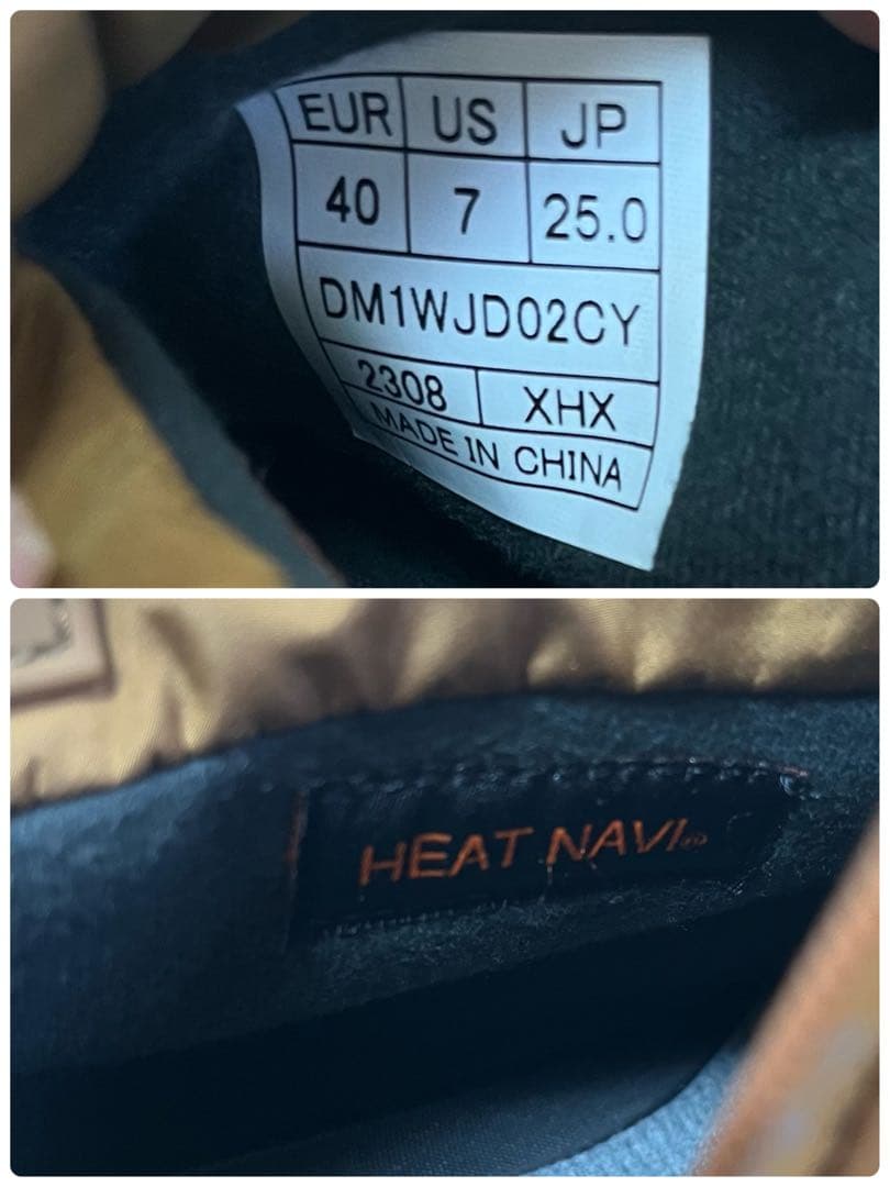 【美品】デサント D.TRACE TWB23.1 スノーブーツキャメル　ジップ