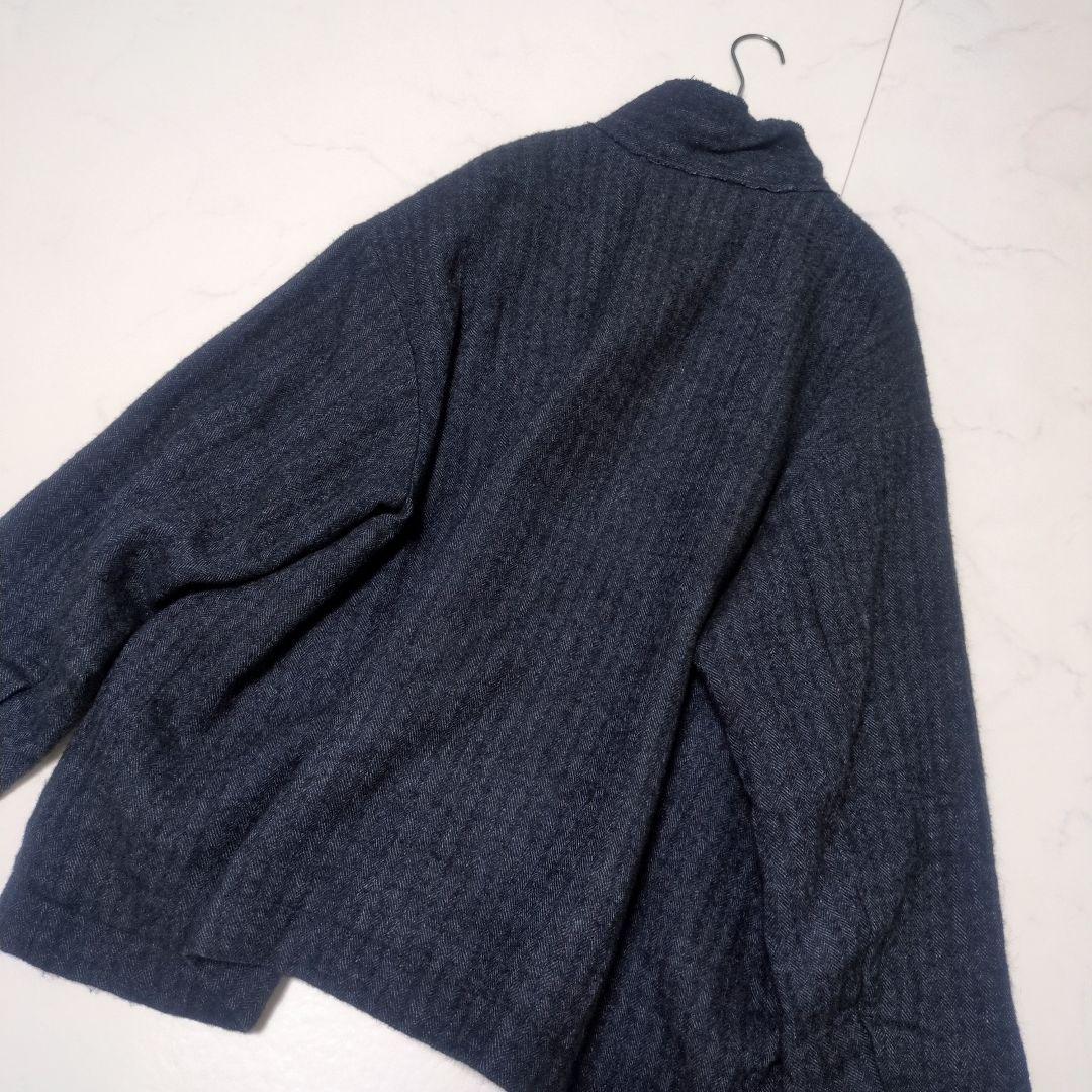pas de calais✨️リネン ウール ヘリンボンジャケッ ト ゆったり❁