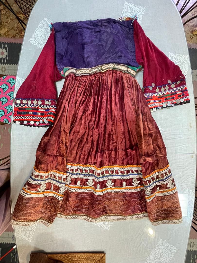 値下げ激レア！ビンテージ/アフガン民族衣装ドレス[YA]