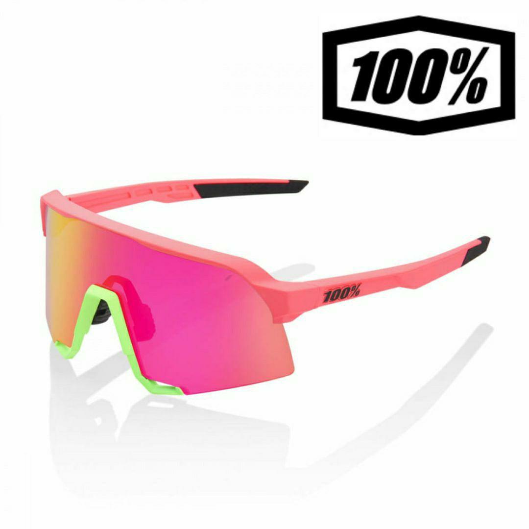 100% S3 ネオンピンク パープルミラーレンズ