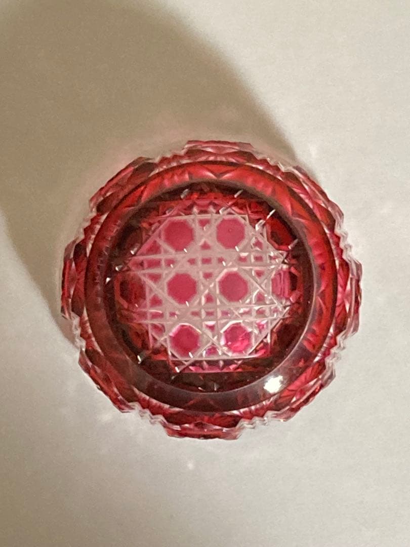 復元　島津　薩摩切子（金赤）