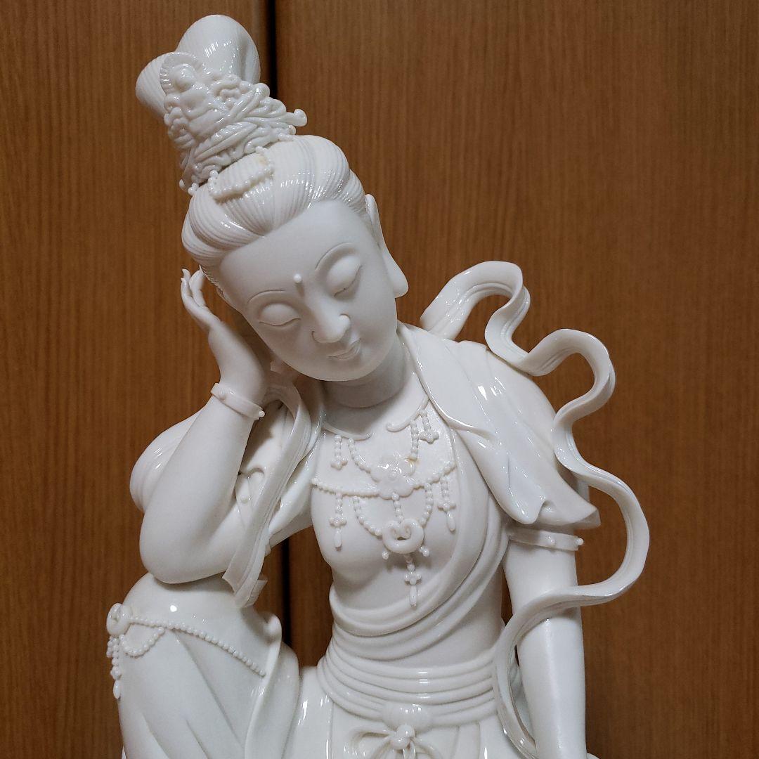 中国 唐物　徳化窯　白磁　観自在菩薩像　工芸品