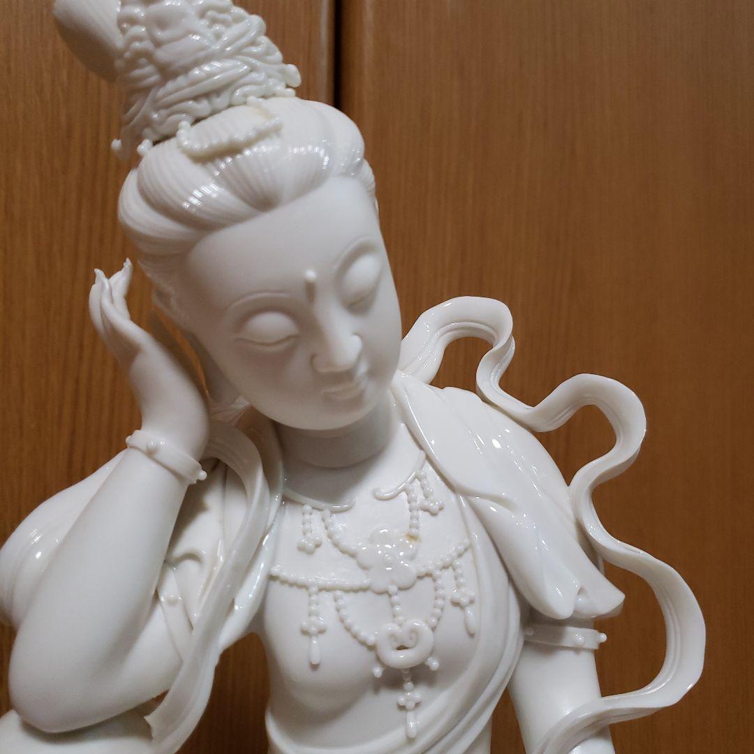中国 唐物　徳化窯　白磁　観自在菩薩像　工芸品