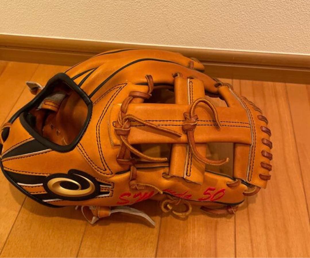 アシックス　ゴールドステージ　硬式　内野　グローブ　元プロ