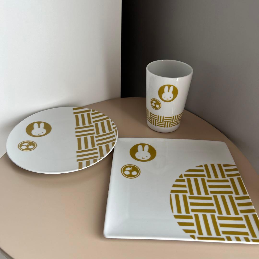 ミッフィー 有田焼 食器 皿 陶器 和 フジパン 希少 レトロ アンティーク 器