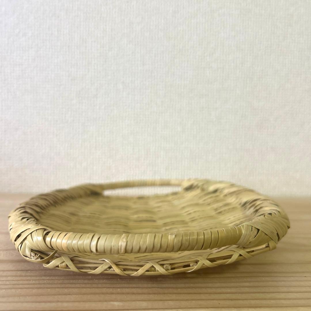 橋本晶子 すず竹 鳥越竹細工 手付きざる 楕円ざる