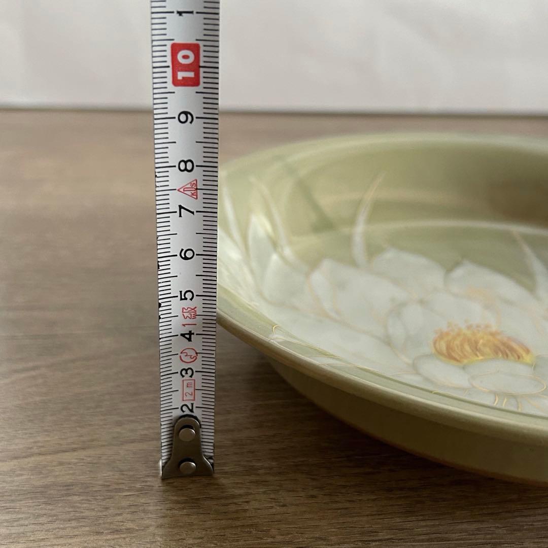 【未使用】清水焼　京焼　陶葊　陶あん　深皿　月下美人