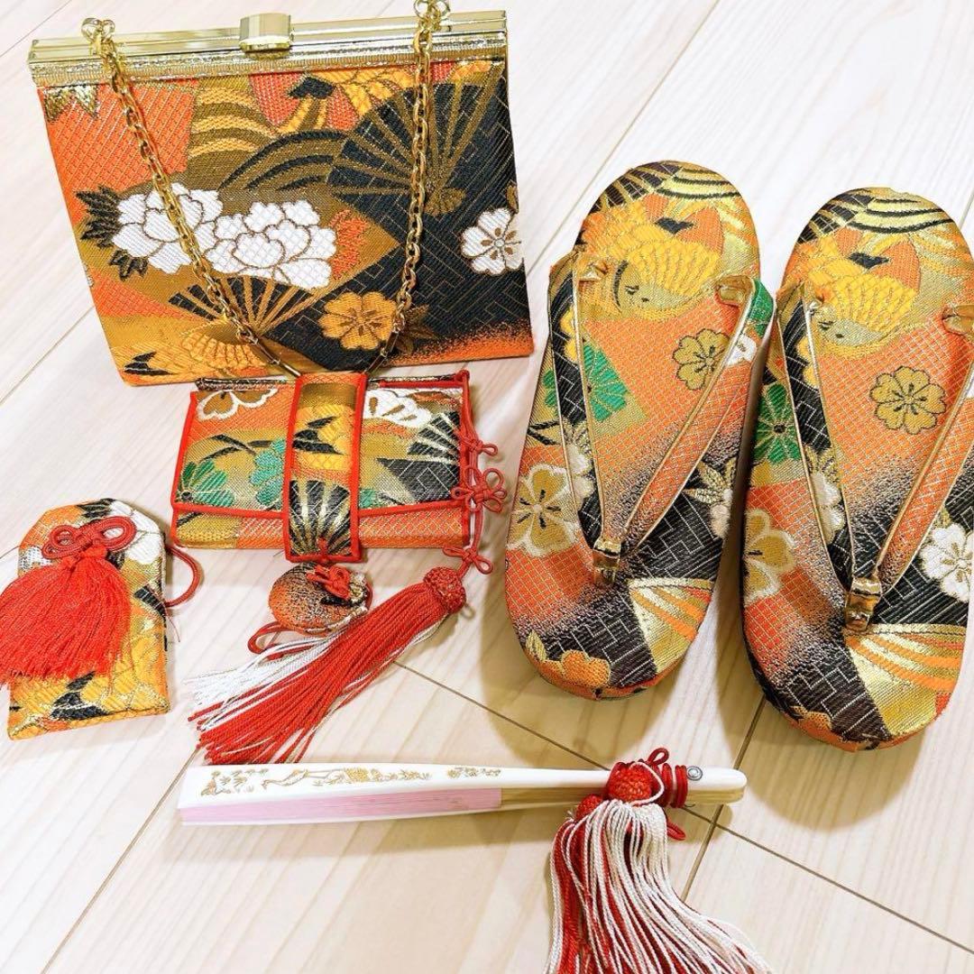 七五三 7歳 着物 長襦袢 作り帯 はこせこセット フルセット レトロ