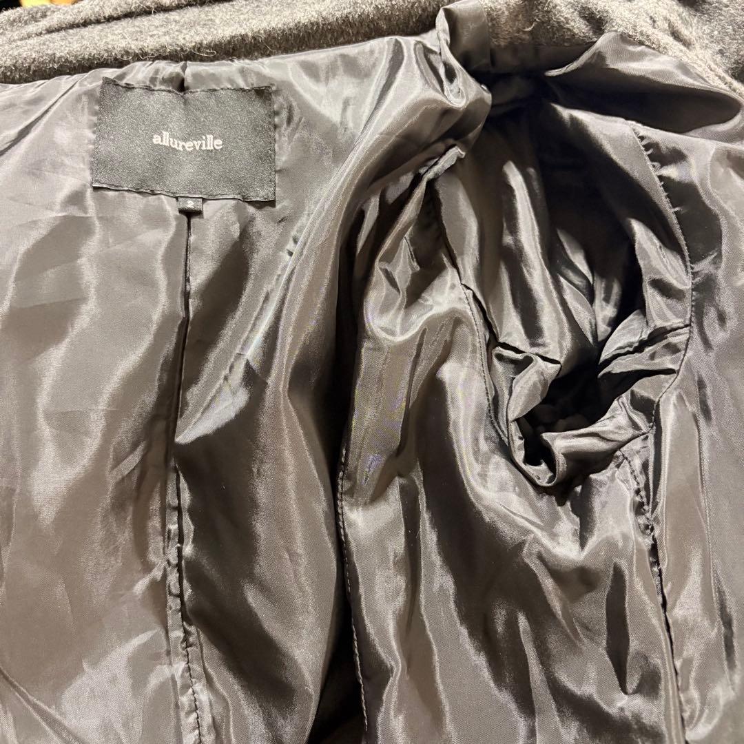 美品✨アルアバイル ウールアンゴラ×ダウン フードコート 2 グレー