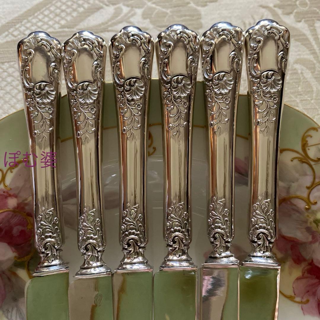 【フランス／アンリ・ラペール】純銀／デザートナイフ フルーツナイフ 2本