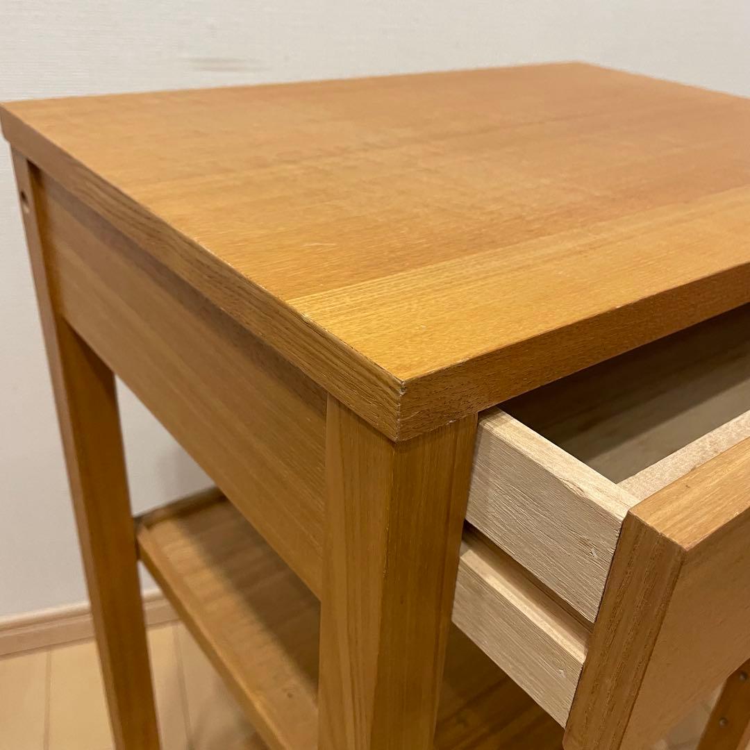 廃盤　希少　無印良品　木製ワゴン(タモ材)