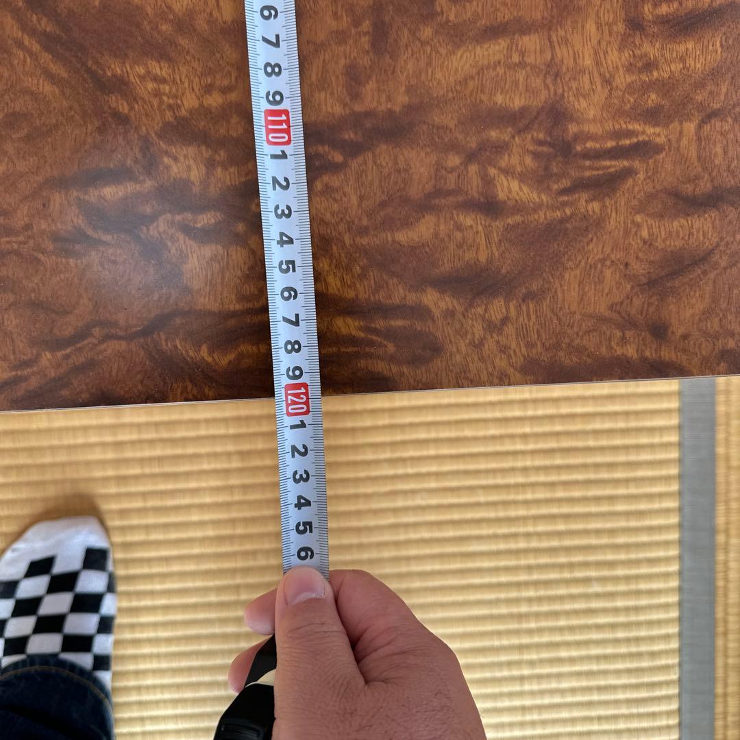 ダークブラウン木製座卓 約120cm x 75cm