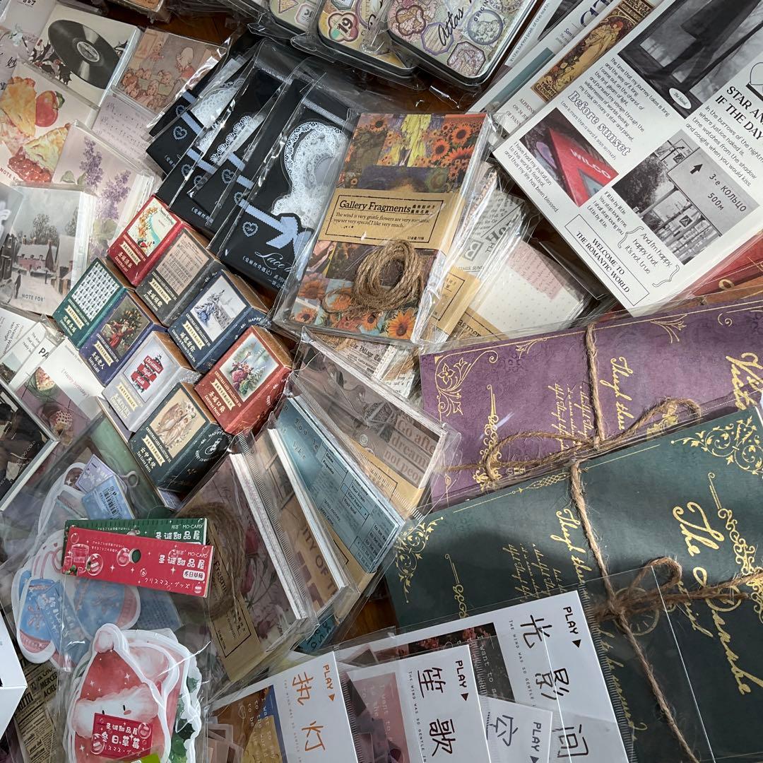 海外文具特大まとめ売り2●新品●コラージュ素材大量★大容量セット