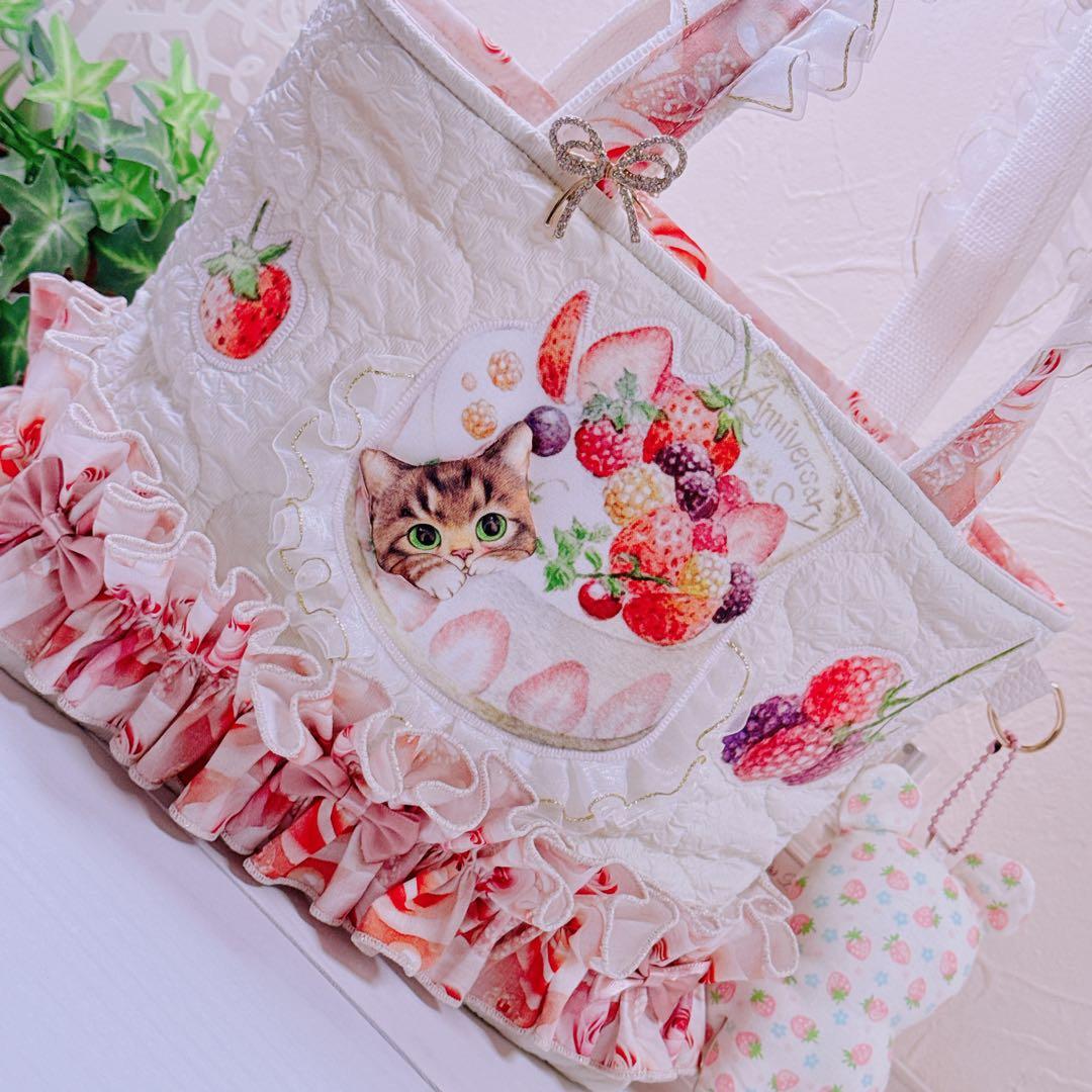 フ*ー様 コヤンイサムチョン♡リトルサンダーちゃんの薔薇と蝶々のフリルトートバッ