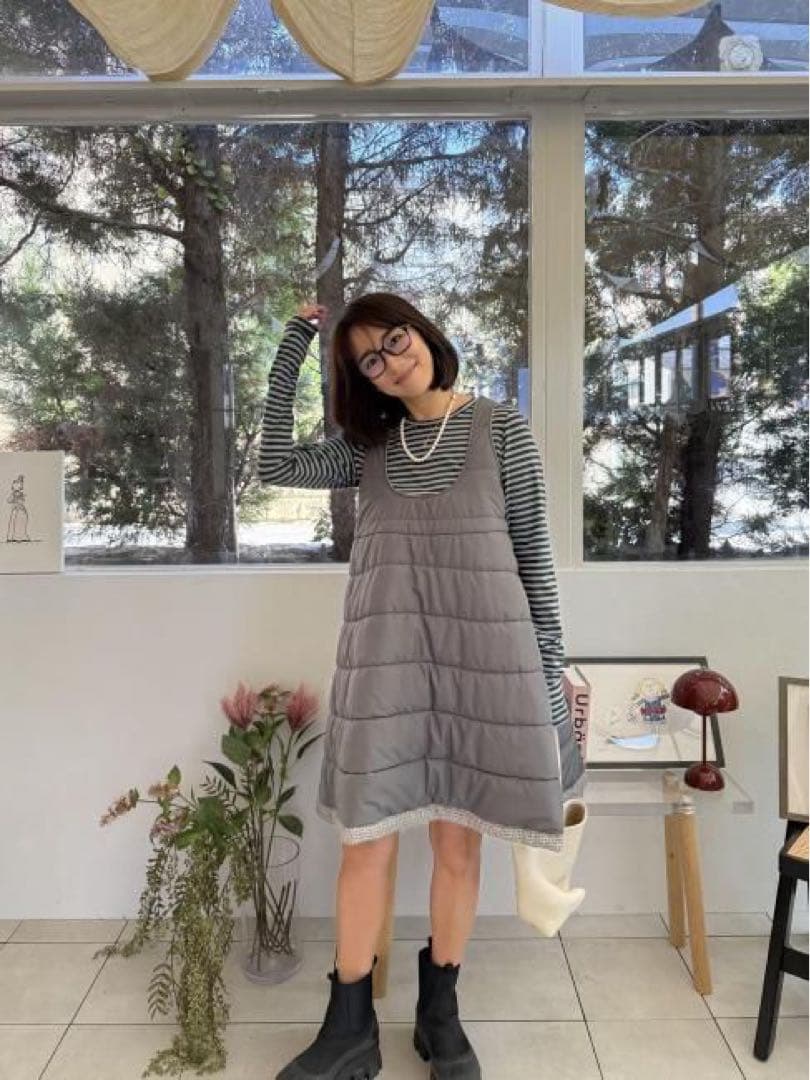 warmy tweed like Pandoro OP グレー