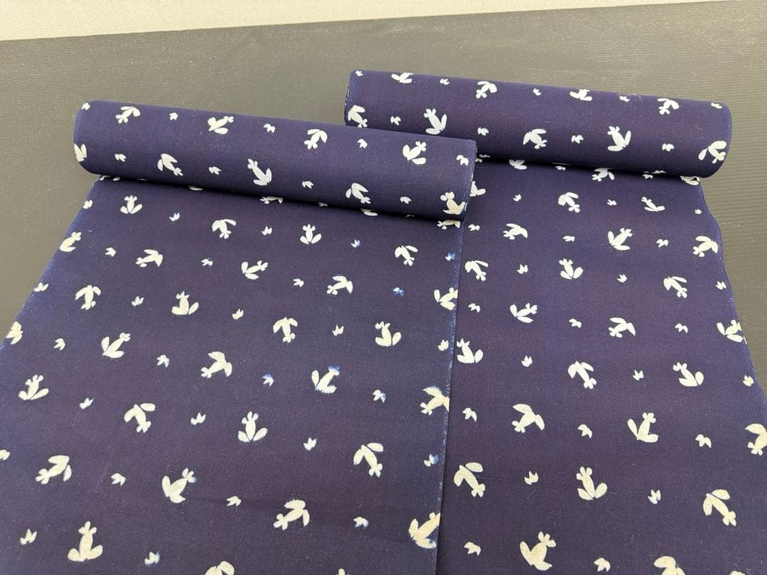 115)浴衣　反物　6点セット　綿　着尺