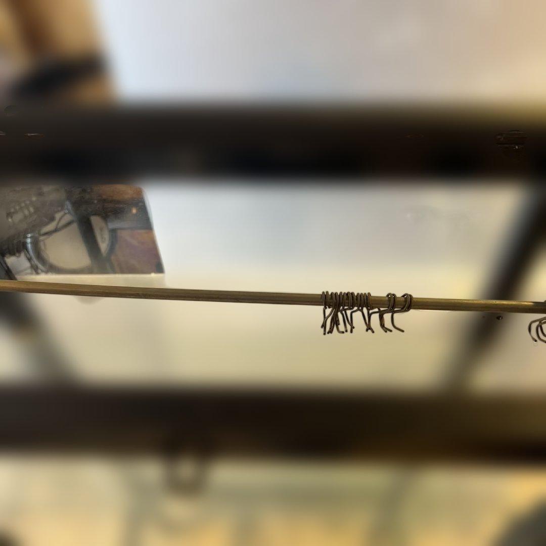 アンティーク　ガラスキャビネット　黒ケビント　医療棚　陳列ケース