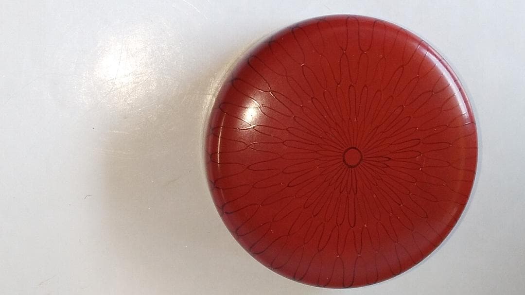 山中塗 蒔絵師 高橋峯房 作 黒網目 中棗 漆器 茶器 茶道具 棗 共箱 美品