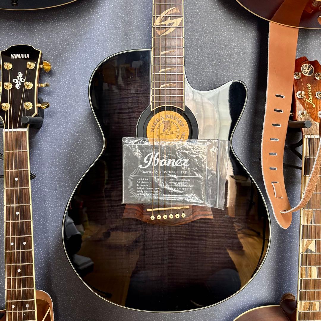 美品【トランスギター】IBANEZ AEG24-Ⅱ　単板、美しい虎目（値下げ中）